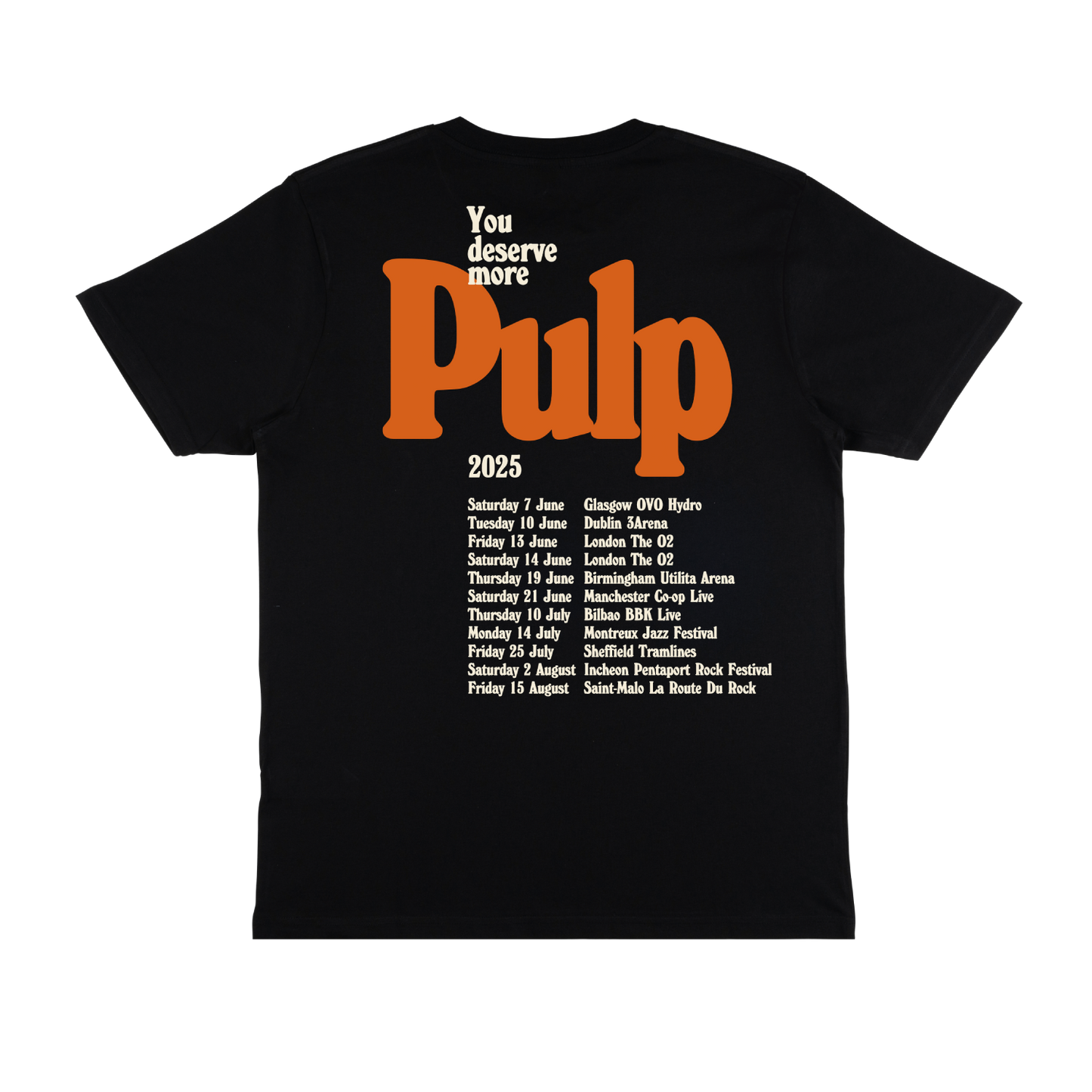 More 2025 Tour T-Shirt Black