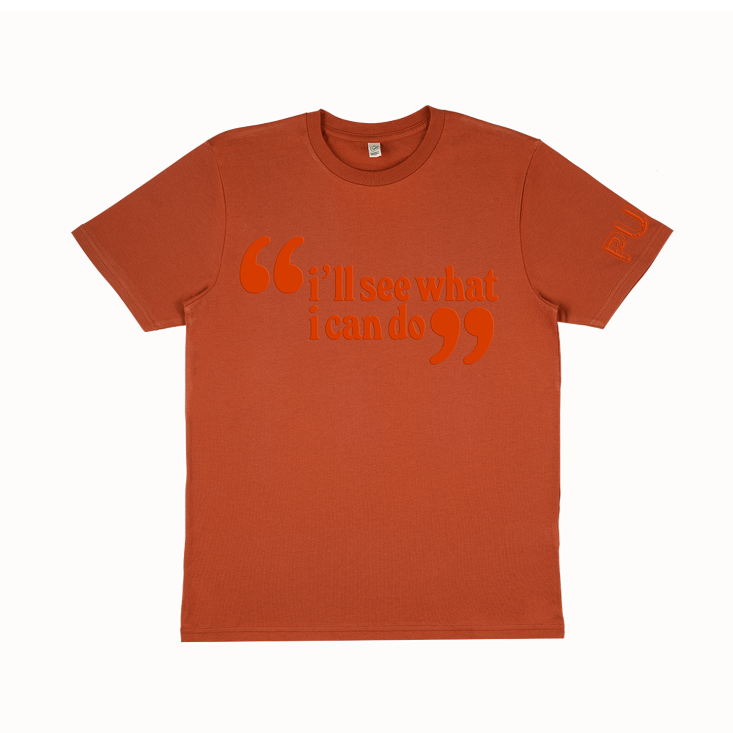 Dark Orange Flock Logo T-Shirt