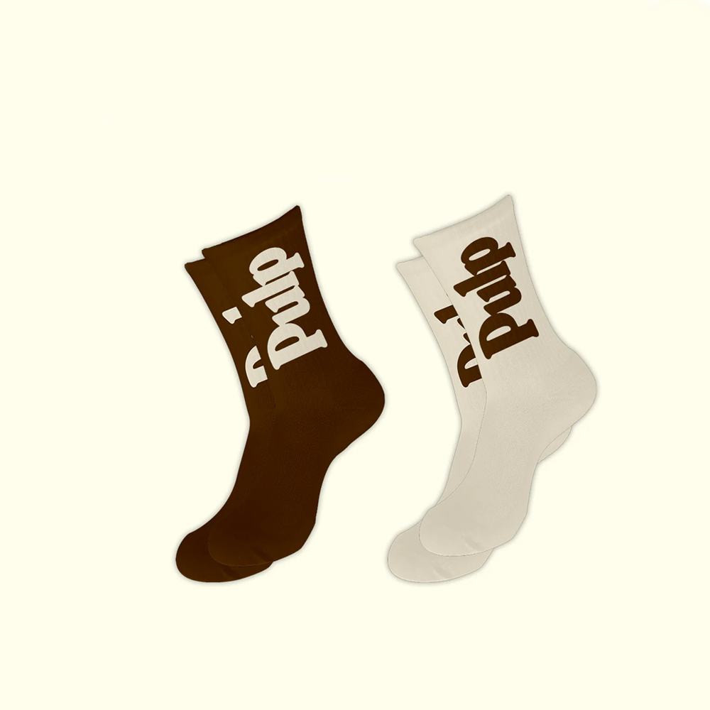Pulp Sock Set Brown & Sand (2 pairs)
