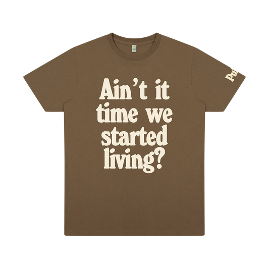 Living Faded Brown T-Shirt