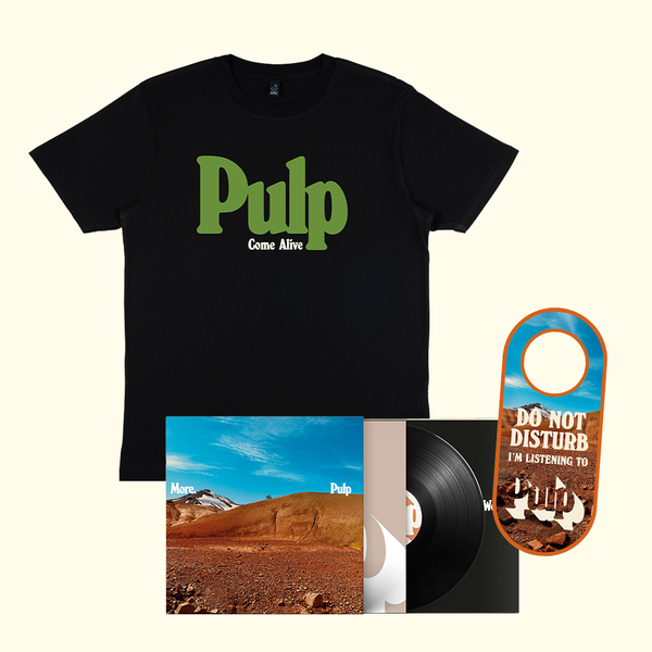 Come Alive Black T-Shirt + Door Sign + LP Bundle – Pulp