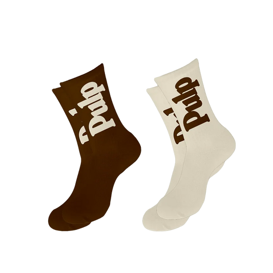 Pulp Sock Set Brown & Sand (2 pairs)